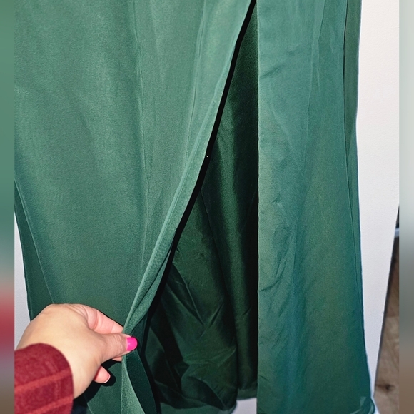 Sheath/Column V-Neck Floor-Length Lace Chiffon Evening Dress With Sequin… - Picture 4 of 7